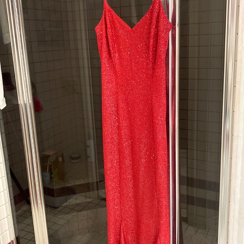 Beautiful red gown, Wore to a Vegas wedding for a few hours.